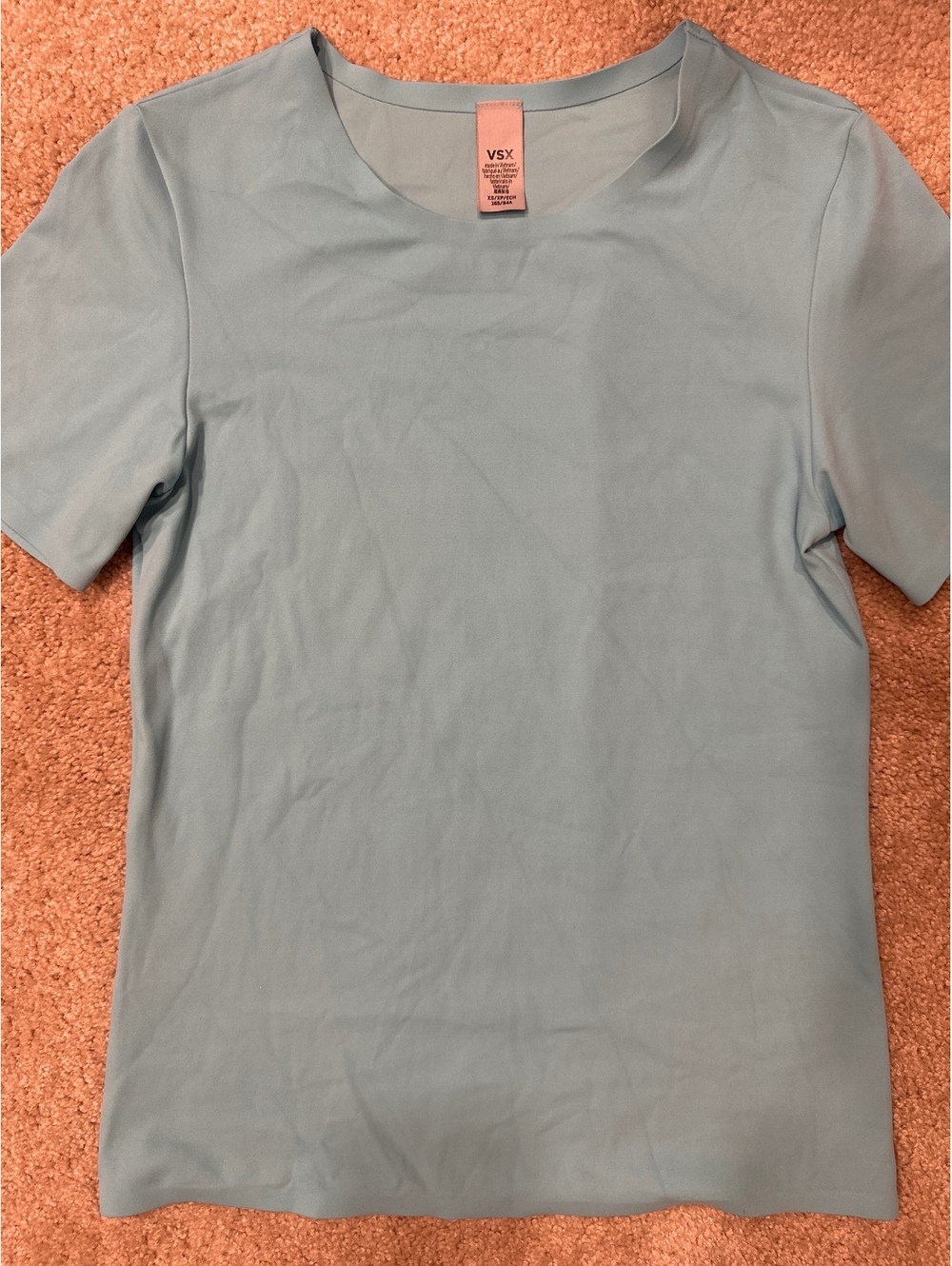 (5)VSX Light Blue Short Sleeve Athletic Top XS